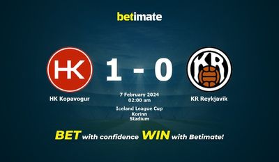 Soi kèo HK Kopavogur vs KR Reykjavik, tỷ lệ và tip cá cược 06/02/2024