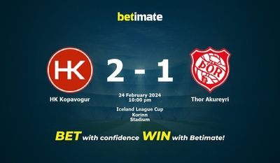 Dự đoán HK Kopavogur vs Thor Akureyri, tỷ lệ và mẹo cá cược 24/02/2024