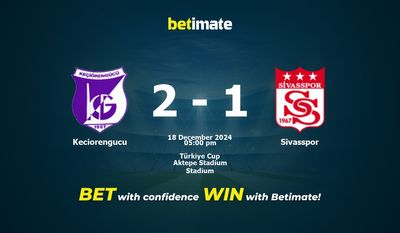 Dự đoán Keciorengucu vs Sivasspor, Tỷ lệ cược & Mẹo cá cược 18/12/2024