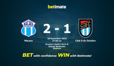 Dự đoán Macara vs Club 9 de Octubre, Tỷ lệ & Mẹo cá cược 28/09/2023