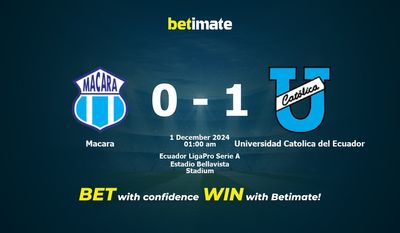 Dự đoán Macara vs Universidad Catolica del Ecuador, tỷ lệ và tip cá cược 30/11/2024