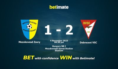 Soi kèo Mezokovesd Zsory vs Debreceni VSC, tỷ lệ cá cược 04/11/2023