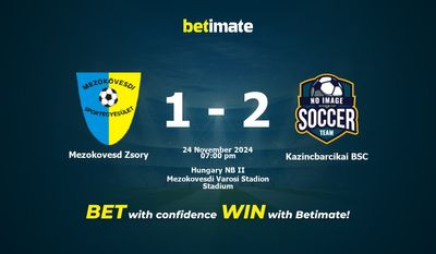 Soi kèo Mezokovesd Zsory vs Kazincbarcikai BSC, Tỷ lệ & Mẹo cá cược 24/11/2024
