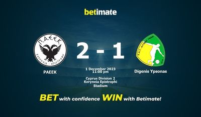 Dự đoán PEEEK vs Digenis Ypsonas, tỷ lệ và mẹo cá cược 01/12/2023