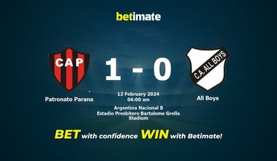 Dự đoán Patronato Parana vs All Boys, Tỷ lệ & Mẹo cá cược 11/02/2024