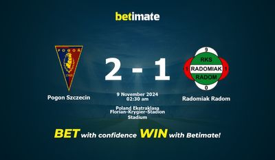 Soi kèo Pogon Szczecin vs Radomak Radom, tỷ lệ và tip cá cược 08/11/2024