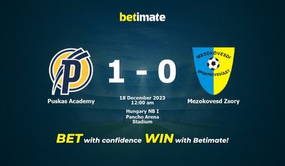Dự đoán, tỷ lệ và tỷ lệ của Puskas Academy vs Mezokovesd Zsory Mẹo cá cược 17/12/2023