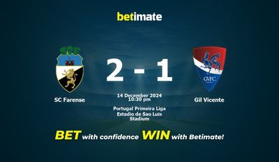 Dự đoán SC Farense vs Gil Vicente, Tỷ lệ & Mẹo cá cược 14/12/2024