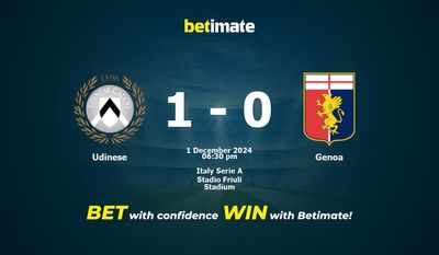 Dự đoán Udinese vs Genoa, Tỷ lệ cược & Mẹo cá cược 12/01/2024