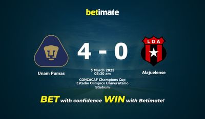 Dự đoán, Tỷ lệ cược và Mẹo cá cược Unam Pumas vs Alajuelense 03/05/2025