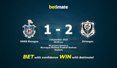 Dự đoán UNAN Managua vs Diriangen, tỷ lệ và tip cá cược 03/09/2023