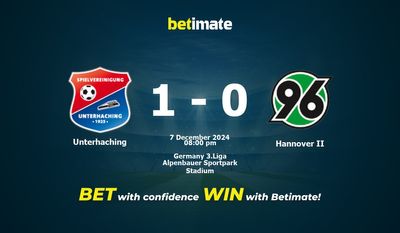 Dự đoán Unterhaching vs Hannover II, tỷ lệ và tip cá cược 07/12/2024