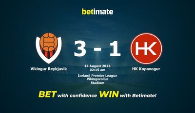 Dự đoán Vikingur Reykjavik vs HK Kopavogur ngày 13/08/2023