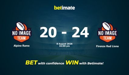 Alpine Rams vs Firenze Red Lions American Football Prediction, Odds & Betting Tips 08/08/2026