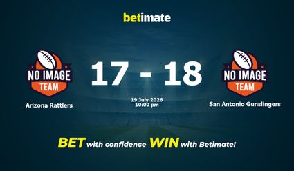 Arizona Rattlers vs San Antonio Gunslingers American Football Prediction, Odds & Betting Tips 07/19/2026