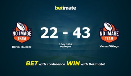 Berlin Thunder vs Vienna Vikings American Football Prediction, Odds & Betting Tips 07/05/2026