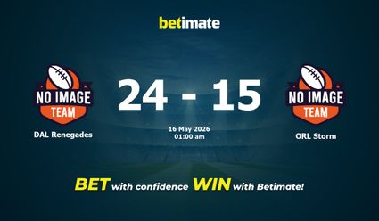 DAL Renegades vs ORL Storm American Football Prediction, Odds & Betting Tips 05/16/2026