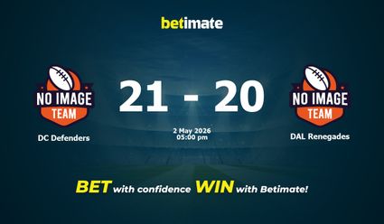 DC Defenders vs DAL Renegades American Football Prediction, Odds & Betting Tips 05/02/2026