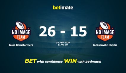 Iowa Barnstormers vs Jacksonville Sharks American Football Prediction, Odds & Betting Tips 07/18/2026