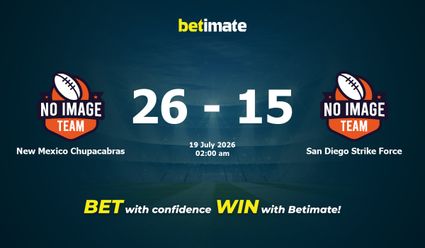 New Mexico Chupacabras vs San Diego Strike Force American Football Prediction, Odds & Betting Tips 07/19/2026