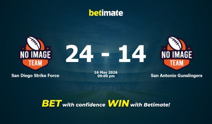 San Diego Strike Force vs San Antonio Gunslingers American Football Prediction, Odds & Betting Tips 05/16/2026