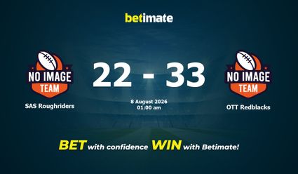 SAS Roughriders vs OTT Redblacks American Football Prediction, Odds & Betting Tips 08/08/2026