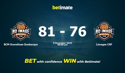 BCM Gravelines-Dunkerque vs Limoges CSP Basketball Prediction, Odds & Betting Tips 12/09/2025