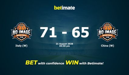 Italy (W) vs China (W) Basketball Prediction, Odds & Betting Tips 08/21/2026
