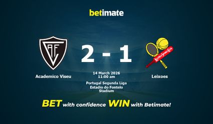 Academico Viseu vs Leixoes Prediction, Odds & Betting Tips 03/14/2026