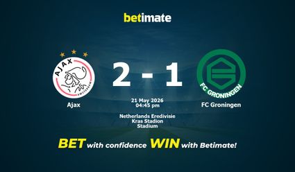 Ajax vs FC Groningen Prediction, Odds & Betting Tips 05/21/2026