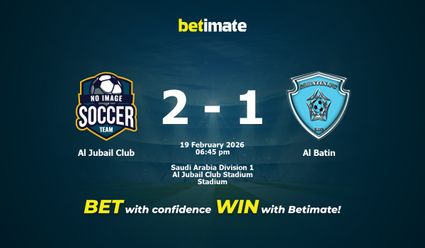 Al Jubail Club vs Al Batin Prediction, Odds & Betting Tips 02/19/2026