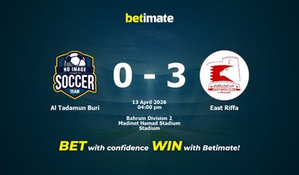 Al Tadamun Buri vs East Riffa Prediction, Odds & Betting Tips 04/13/2026