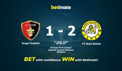 Aragvi Dusheti vs FC Sioni Bolnisi Prediction, Odds & Betting Tips 06/17/2026