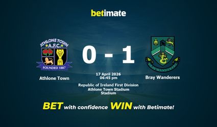 Athlone Town vs Bray Wanderers Prediction, Odds & Betting Tips 04/17/2026