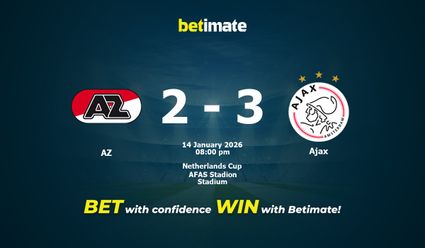 AZ vs Ajax Prediction, Odds & Betting Tips 01/14/2026