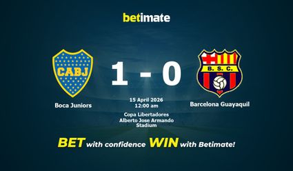 Boca Juniors vs Barcelona Guayaquil Prediction, Odds & Betting Tips 04/15/2026