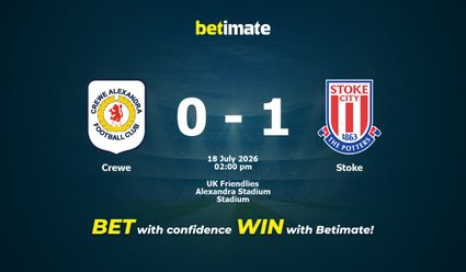 Crewe vs Stoke Prediction, Odds & Betting Tips 07/18/2026