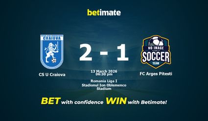 CS U Craiova vs FC Arges Pitesti Prediction, Odds & Betting Tips 03/13/2026