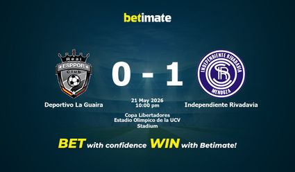 Deportivo La Guaira vs Independiente Rivadavia Prediction, Odds & Betting Tips 05/21/2026
