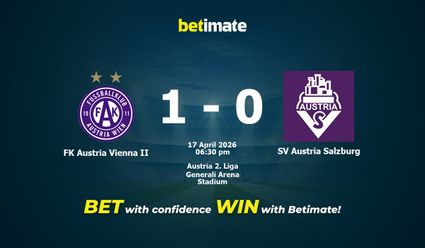 FK Austria Vienna II vs SV Austria Salzburg Prediction, Odds & Betting Tips 04/17/2026
