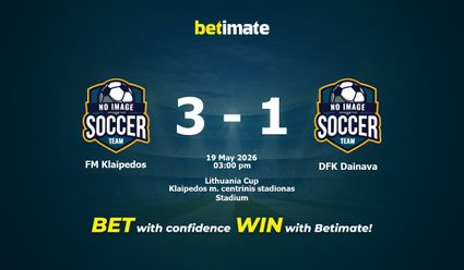 FM Klaipedos vs DFK Dainava Prediction, Odds & Betting Tips 05/19/2026