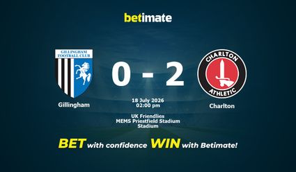 Gillingham vs Charlton Prediction, Odds & Betting Tips 07/18/2026