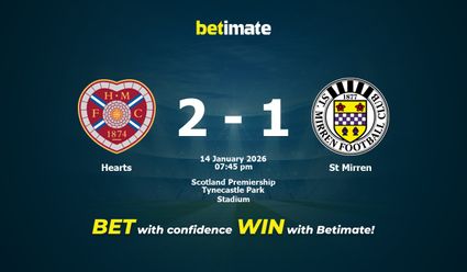 Hearts vs St Mirren Prediction, Odds & Betting Tips 01/14/2026