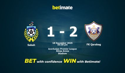 Sabah vs FK Qarabag Prediction, Odds & Betting Tips 12/18/2025