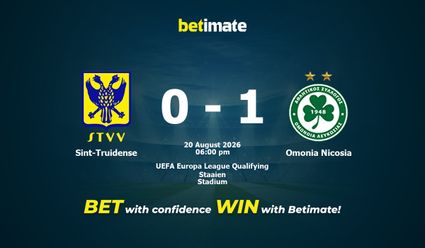 Sint-Truidense vs Omonia Nicosia Prediction, Odds & Betting Tips 08/20/2026