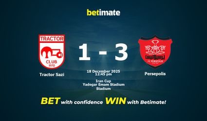 Tractor Sazi vs Persepolis Prediction, Odds & Betting Tips 12/18/2025