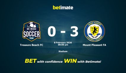 Treasure Beach FC vs Mount Pleasant FA Prediction, Odds & Betting Tips 02/08/2026