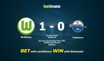 Wolfsburg vs Paderborn Prediction, Odds & Betting Tips 05/21/2026