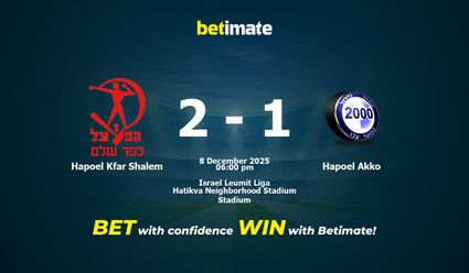 Predicción, cuotas y consejos de apuestas Hapoel Kfar Shalem vs Hapoel Akko 08/12/2025