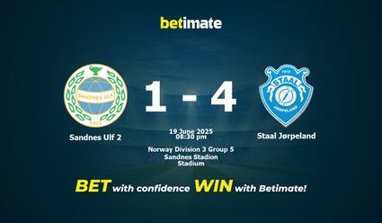 Sandnes Ulf 2 vs Staal Jørpeland پیش بینی، شانس و نکات شرط بندی 2025/06/19